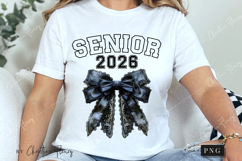 Black Bow Pink Senior 2026 PNG Product Image 3