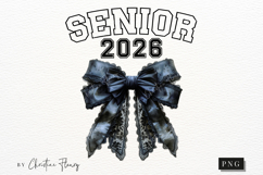 Black Bow Pink Senior 2026 PNG Product Image 4
