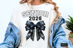 Black Bow Pink Senior 2026 PNG Product Image 5