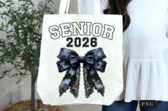 Black Bow Pink Senior 2026 PNG Product Image 6