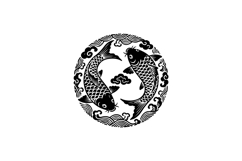 Black branding logo illustration fish template graphic Product Image 1