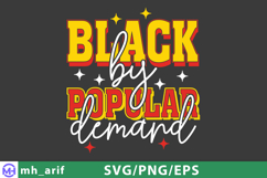Black by Popular Demand Design Modern Typography Printable Product Image 1