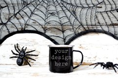 Enamel Camping Mug Halloween Mockup | Add SVG Sublimation Product Image 1