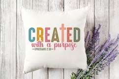 Created with a purpose Svg, Christian Svg, Jesus Svg Product Image 3