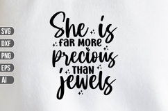 She is far more precious than jewels Svg, Religious Svg Product Image 1