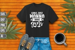 Girls Just Wanna Have Guns Svg, Workout SVG Product Image 1
