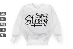 She Is Strong Svg, Christian Svg, Jesus Svg. Product Image 1