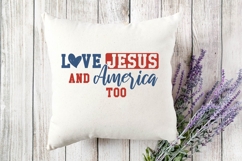 love Jesus and America too Svg, Patriotic Svg Product Image 4