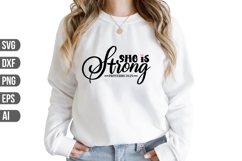 She is Strong Svg, Motivational Svg Product Image 1