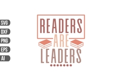 Readers are leaders Svg, Book Quotes Svg Product Image 1