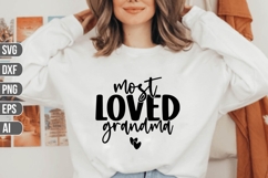 most loved grandma Svg, Family Svg Product Image 1