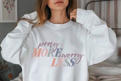 Pray More Worry Less Svg, God Svg, Religious Svg Product Image 4