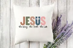 Jesus the Way the Truth the Life Svg, Bible Quotes Christian Product Image 3