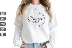 Stronger than yesterday Svg, Motivational Svg Product Image 1