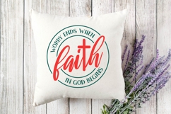worry ends when faith in God begins Svg, Christian Svg Product Image 2