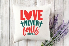 love never fails Svg, Christian Svg, Jesus Svg Product Image 3