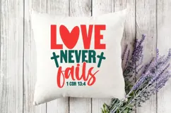 love never fails Svg, Christian Svg, Jesus Svg Product Image 3