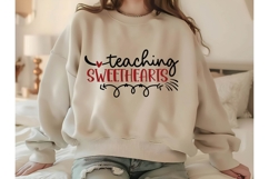 Teaching Sweethearts Svg, Valentine Shirt Designs Product Image 2