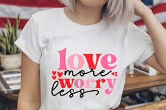 Love More Worry Less Svg, Love Svg, Bible Svg Product Image 2