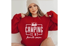 Camping Is My Favorite Season Svg, Camping Vibes Svg Designs Product Image 1