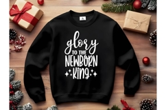 Glory to the new born king Svg, Christmas Svg, Xmas Svg Product Image 2