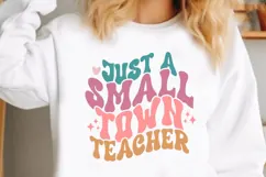 just a Small Town Teacher Svg, Retro Teacher Svg Product Image 2