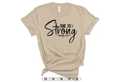 She is Strong Svg, Christian Svg Product Image 1