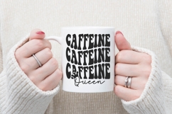 Caffeine Queen Svg, Trendy Coffee Svg Product Image 1