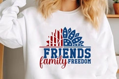 Friends Family Freedom Svg, 4th of July Svg Product Image 1