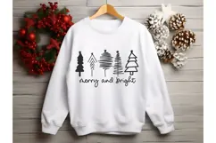 Merry and Bright Svg, Christmas Svg, Xmas Svg Product Image 2