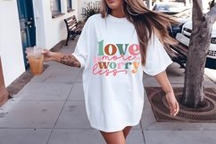 Love More Worry Less Svg, Religious Svg, Jesus God Svg Product Image 2