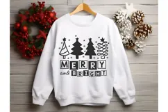 Merry and Bright Svg, Christmas Svg, Xmas Svg Product Image 2