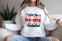 Will You Be My Valentine Svg, Valentine's Day Svg Product Image 1