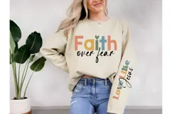 Faith over fear Svg, God Svg, Bible Svg Product Image 2