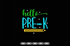 hello pre-k Svg, School Svg Product Image 1