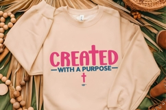 Created With a Purpose Svg, Religious Svg, Jesus God Svg Product Image 2