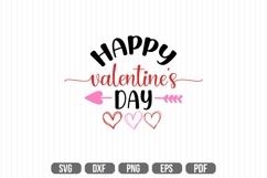 Happy Valentine&#039;s Day Svg, Love Svg, Product Image 1