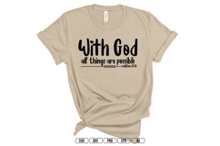 with God All things are possible Svg, Christian Svg Product Image 1