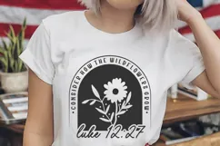 Consider How the Wildflowers Grow Svg, God Svg, Bible Svg Product Image 2