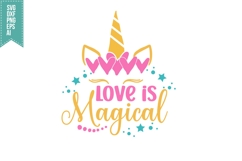 Love is Magical Svg, Unicorn Svg Design Product Image 2
