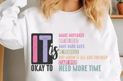 It's Okay Motivation Mental Health Svg, Trendy Saying Svg Product Image 1