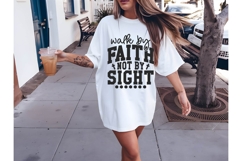 walk by faith not by sight Svg, Christian Svg Product Image 2