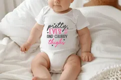 Pretty Eyes and Chubby Thighs Svg, Funny Baby Svg Product Image 1