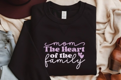Mom the heart of the family Svg, Mom Quotes Svg Product Image 2