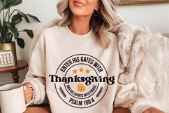Enter His Gates with Thanksgiving Svg, Autumn Svg, Fall Svg Product Image 2