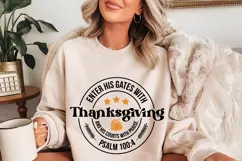 Enter His Gates with Thanksgiving Svg, Autumn Svg, Fall Svg Product Image 2