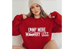 Camp More Worry Less Svg, Camping Vibes Svg Designs Product Image 1