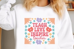 teach love inspire Svg, Teacher Svg Product Image 2