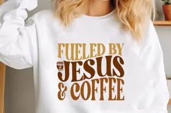 Fueled by Jesus and Coffee Svg, Coffee Bar Svg Product Image 1