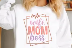 wife mom boss Svg, Mother's Day Svg Product Image 2